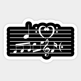 I Heart Music - Art Of Music Sticker